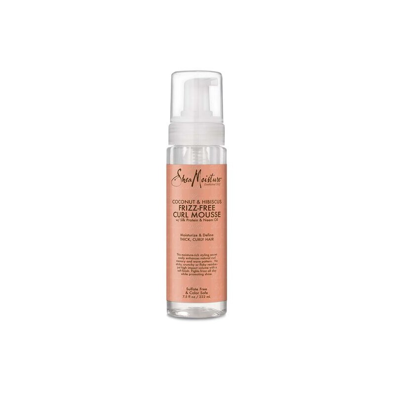 SHEA MOISTURE - COCONUT &amp; HIBISCUS - MOUSSE À BOUCLES SANS FRISOTTIS 220ml
