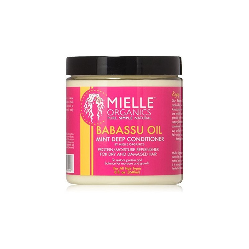 MIELLE ORGANICS - MASQUE PROFOND A L'HUILE DE BABASSU ET MENTHE 227G