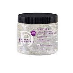 DESIGN ESSENTIALS - CONTOURS CLEAR PROTEIN STYLING GEL - GEL COIFFANT PROTEINE TRANSPARENT - 453.5G