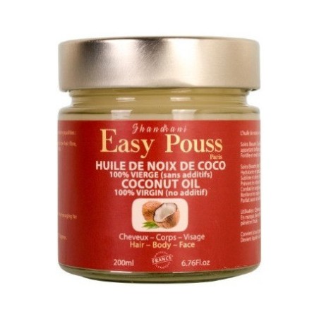 EASY POUSS - HUILE DE NOIX DE COCO 100% VIERGE CHEVEU CORPS ET VISAGE 200ML