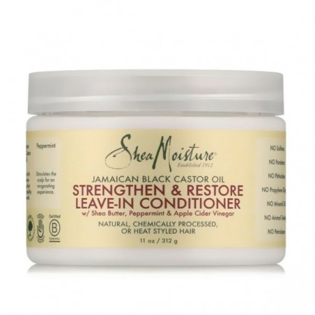 SHEA MOISTURE - JAMAICAN BLACK CASTOR OIL - LEAVE-IN CONDITIONER FORTIFIANT ET RÉPARATEUR 312g