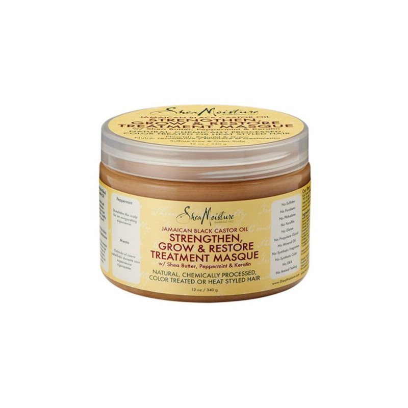 SHEA MOISTURE - JAMAICAN BLACK CASTOR OIL - MASQUE CAPILLAIRE FORTIFIANT ET RÉPARATEUR 340g