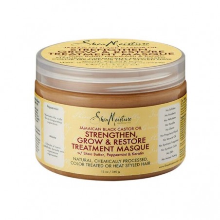 SHEA MOISTURE - JAMAICAN BLACK CASTOR OIL - MASQUE CAPILLAIRE FORTIFIANT ET RÉPARATEUR 340g